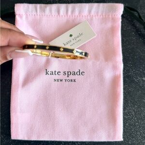Kate Spade Black and Gold Spot The Spade bracelet